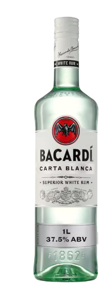 Bacardi Carta Blanca Rum 1Ltr | Spirits Delivery Derby | Bevvys2u