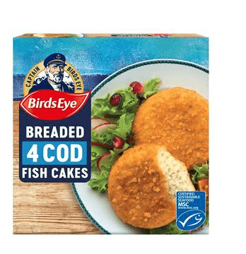 Birds Eye 4 Breaded Cod Cakes 198g - Derby local delivery | Bevvys2u