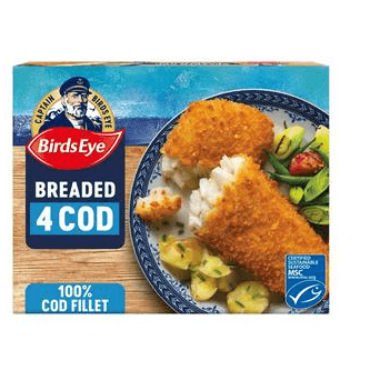 Birds Eye 4 Large Breaded Cod Fillets 440g - Derby local delivery | Bevvys2u