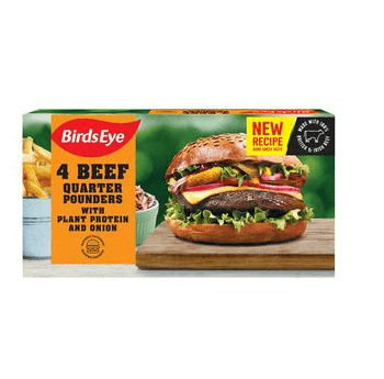 Birds Eye Original Beef Quarter Pounders Burgers With Onion 454g - Bevvys2U