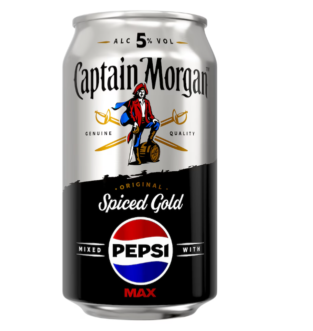 Captain Morgan Original Spiced Gold & Pepsi Max 330ml | Bevvys2u Derby