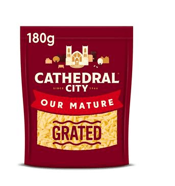 Cathedral City Grated Mature Cheddar Cheese 180G - Derby local delivery | Bevvys2u