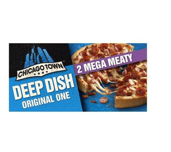 Chicago Town Deep Dish Mega Meaty Pizzas 2x157g - Derby local delivery | Bevvys2u