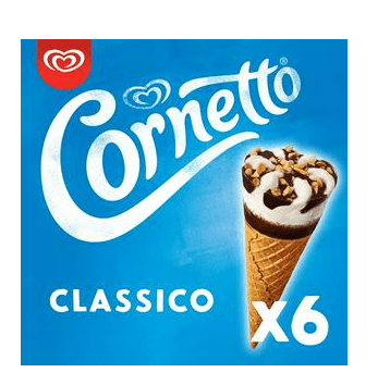 Cornetto Classico Chocolate Vanilla Ice Cream Cones 6x90ml - Derby local delivery | Bevvys2u