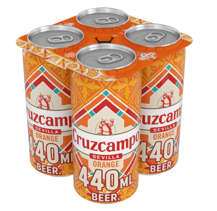 Cruzcampo Sevilla Orange Beer 4x440ml - alcohol delivery Derby | Bevvys2u
