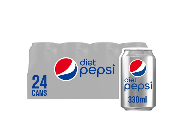Diet Pepsi Cola Cans 24x330ml - Bevvys2U Same Day Alcohol Delivery Derby & Derbyshire