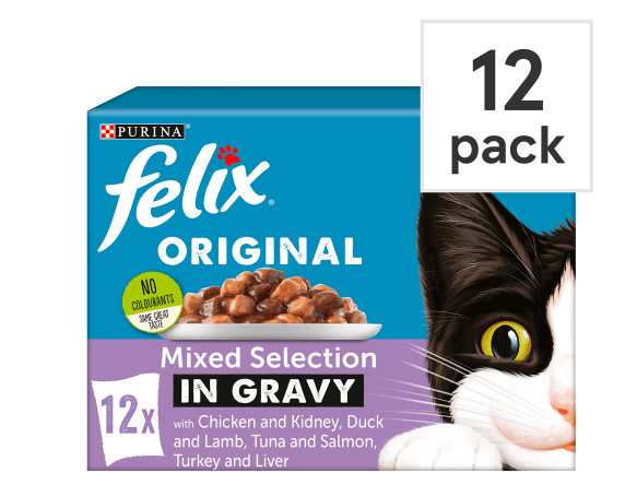 Felix Cat Food Mixed Selection In Gravy 12x100g - Bevvys2U