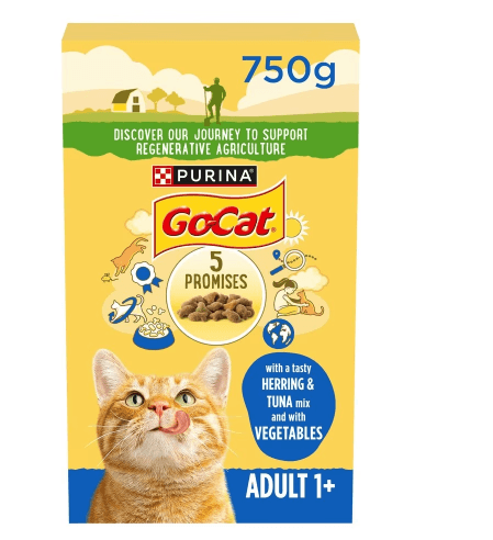 Go-Cat Adult Dry Cat Food Tuna Herring & Vegetable 750g - Bevvys2U