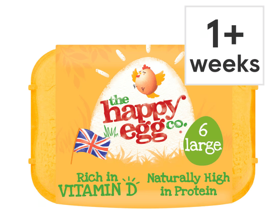 Happy Egg Free Range Eggs Large 6 Pack - Bevvys2U