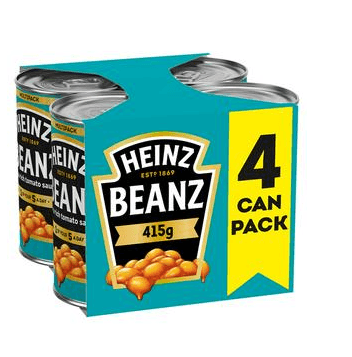 Heinz Baked Beans In Tomato Sauce 4x415g - Bevvys2U
