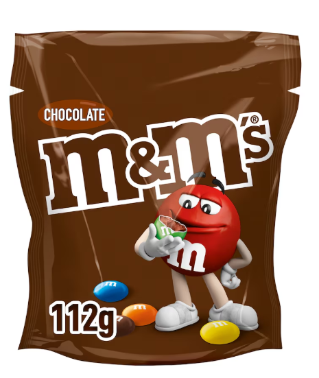 M&M's Chocolate Pouch 112G - Derby local delivery | Bevvys2u