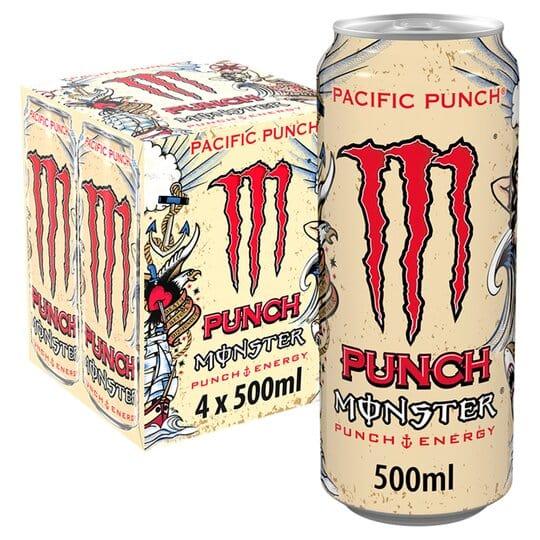 Monster Pacific Punch Energy Drink 4x500ml - Bevvys2U