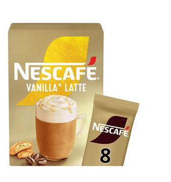 Nescafe Gold Vanilla Flavour Latte Coffee Sachets 8x18.5g - Bevvys2U