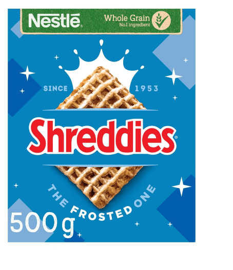 Nestlé Shreddies Frosted Cereal 500G - Derby local delivery | Bevvys2u