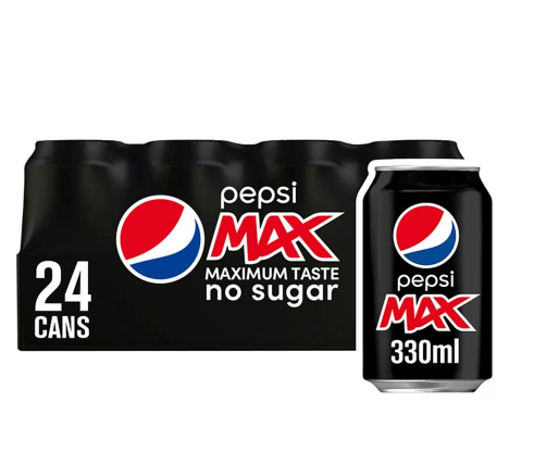 Pepsi Max No Sugar Cola Cans 24x330ml - Derby local delivery | Bevvys2u