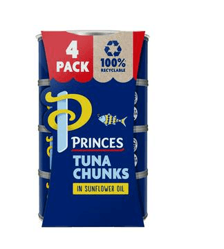 Princes Tuna Chunks in Sunflower Oil 4x145g - Bevvys2U