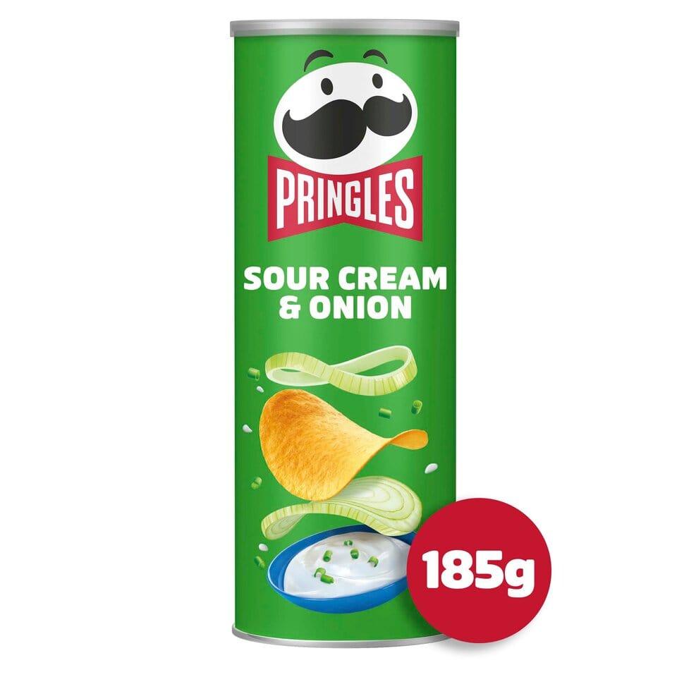 Pringles Sour Cream & Onion Crisps 185g