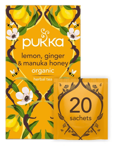 Pukka Organic Lemon & Ginger Honey 20 Tea Bags 40g - Bevvys2U