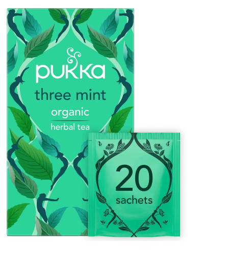 Pukka Organic Three Mint 20 Tea Bags 32g - Bevvys2U