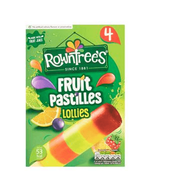 Rowntree's Fruit Pastille Ice Lollies 4x65ml - Derby local delivery | Bevvys2u
