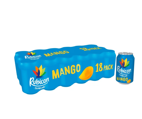 Rubicon Sparkling Mango Drink 18x330ml - Derby local delivery | Bevvys2u
