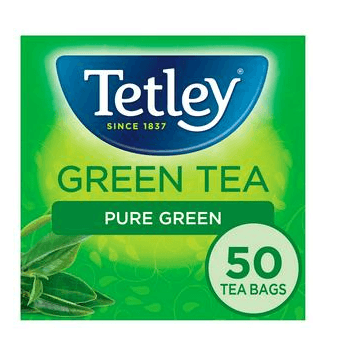 Tetley Pure Green Tea 50 Tea Bags 100g - Derby local delivery | Bevvys2u Derby