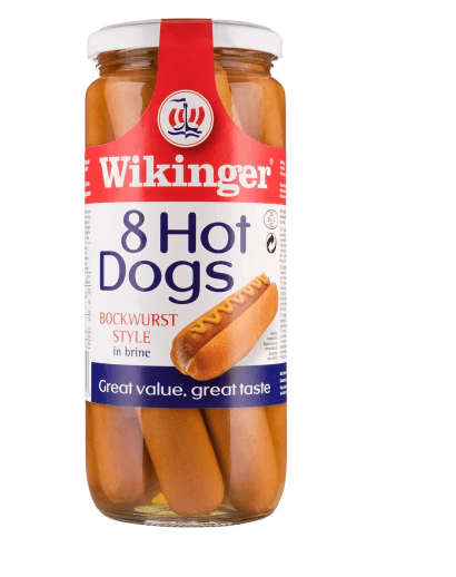 Wikinger 8 Hot Dogs 550g - Derby local delivery | Bevvys2u Derby