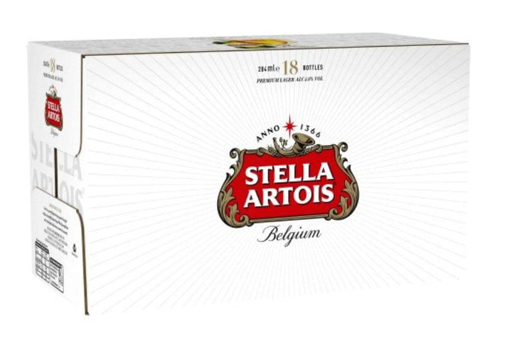Stella Artois Lager 18X284ml - alcohol delivery Derby | Bevvys2u