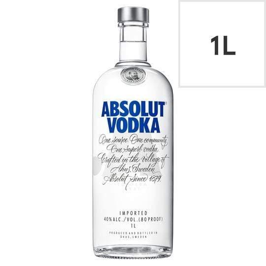 Absolut Vodka 1Ltr - Bevvys2U