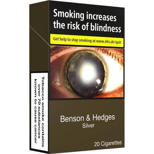 Benson & Hedges Silver Cigarettes 20s - adult-only Derby delivery | Bevvys2u