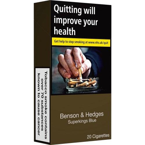 Benson & Hedges Superkings Blue Cigarettes 20s - adult-only Derby delivery | Bevvys2u