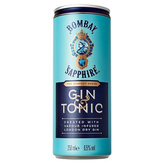 Bombay Sapphire Gin & Tonic 250ml - Bevvys2U