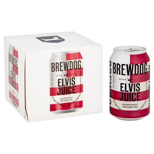 Brew Dog Elvis Juice Grapefruit Ipa 4X330ml - Bevvys 2 U Same Day Alcohol Delivery Derby & Derbyshire