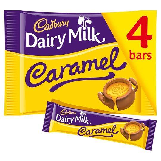 Cadbury Dairy Milk Caramel Chocolate 4 Pack 148G - Bevvys2U