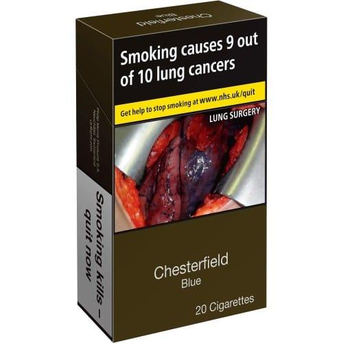 Chesterfield Blue King Size Cigarettes, 20s - adult-only Derby delivery | Bevvys2u