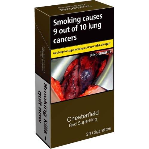 Chesterfield Red Superking Cigarettes, 20s - adult-only Derby delivery | Bevvys2u