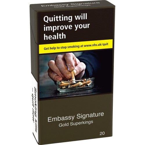 Embassy Signature Gold Superkings Cigarettes 20s - adult-only Derby delivery | Bevvys2u