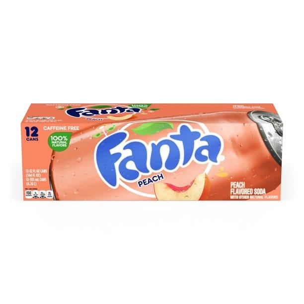 Fanta Peach 12oz (355ml) cans 12 pack - Bevvys2U