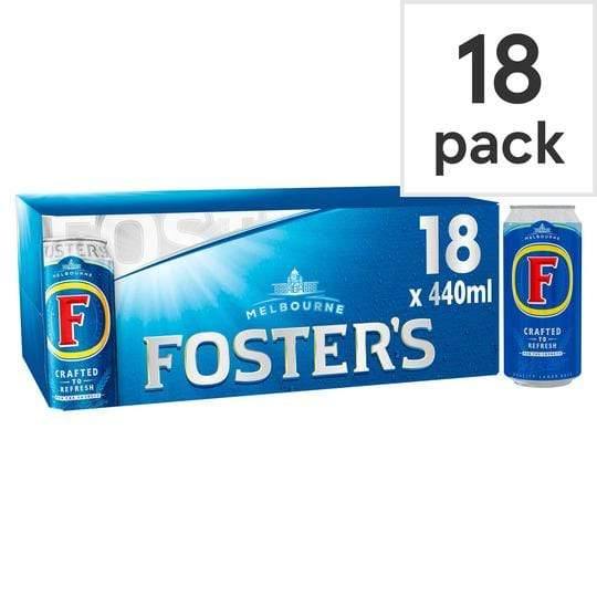 Fosters Lager Beer 18 Pack 440ml - Bevvys 2 U Same Day Alcohol Delivery Derby & Derbyshire