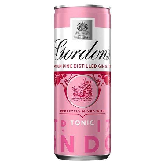 Gordon's Pink Gin & Tonic 250ml Can - alcohol delivery Derby | Bevvys2u