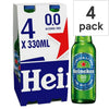 Heineken 0.0 Alcohol Free Beer 4X330ml - Bevvys 2 U Same Day Alcohol Delivery Derby & Derbyshire