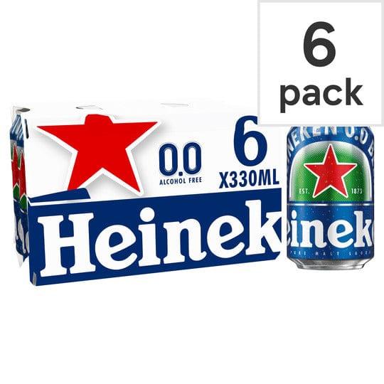 Heineken 0.0 Alcohol Free Lager 6x330ml - Bevvys2U