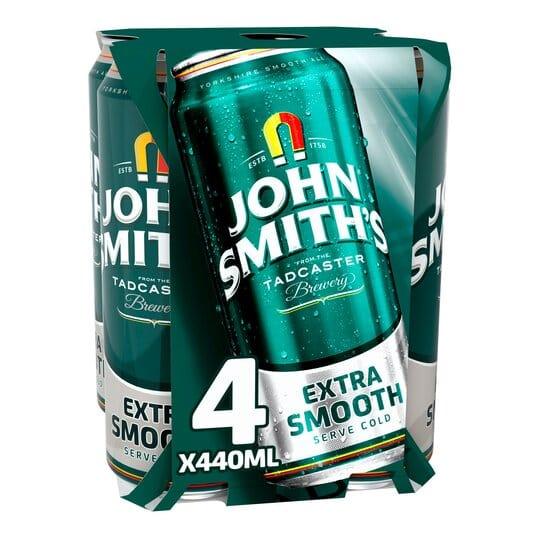 John Smiths Extra Smooth 4X440ml - Bevvys 2 U Same Day Alcohol Delivery Derby & Derbyshire