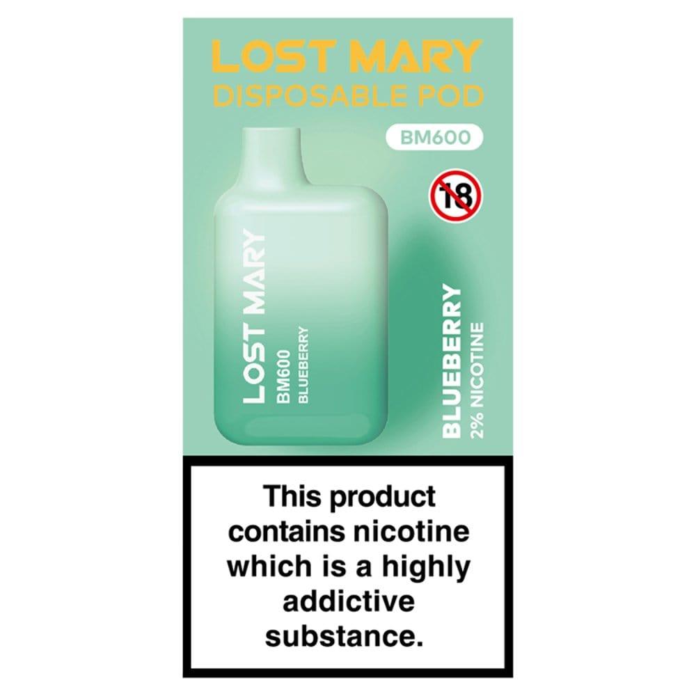 Lost Mary Blueberry Disposable Vape 20mg 600 Puffs - Bevvys2U