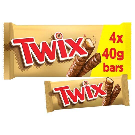Mars Twix 4 Pack (Twin) 160G - Derby local delivery | Bevvys2u
