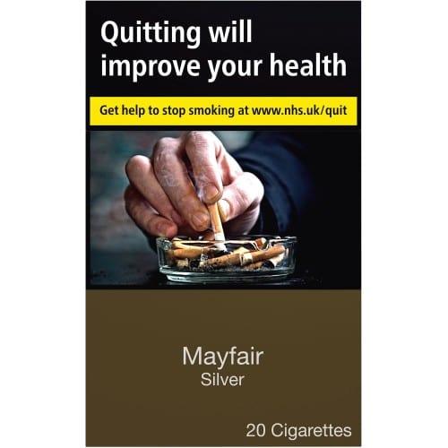 Mayfair Silver Kingsize Cigarettes 20s - adult-only Derby delivery | Bevvys2u