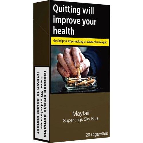 Mayfair Sky Blue Superkings Cigarettes 20s - adult-only Derby delivery | Bevvys2u