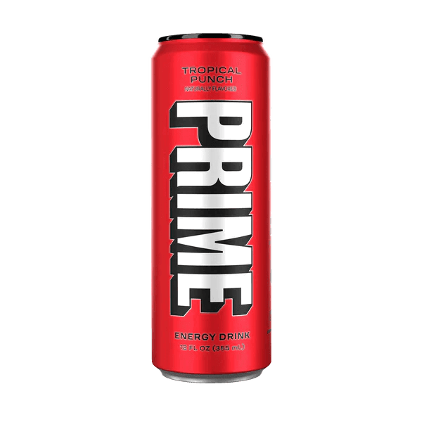 Prime Energy Drink Cans Tropical Punch