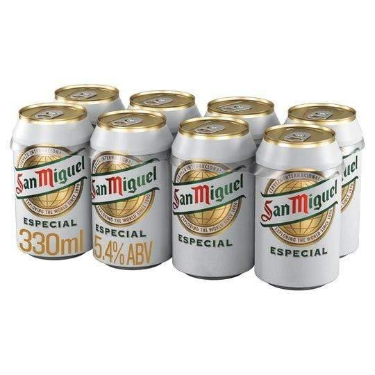 San Miguel Premium Original Lager Beer 8 X 330ml - Bevvys 2 U Same Day Alcohol Delivery Derby & Derbyshire