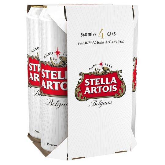 Stella Artois Premium Lager 4x568 ml - alcohol delivery Derby | Bevvys2u Derby